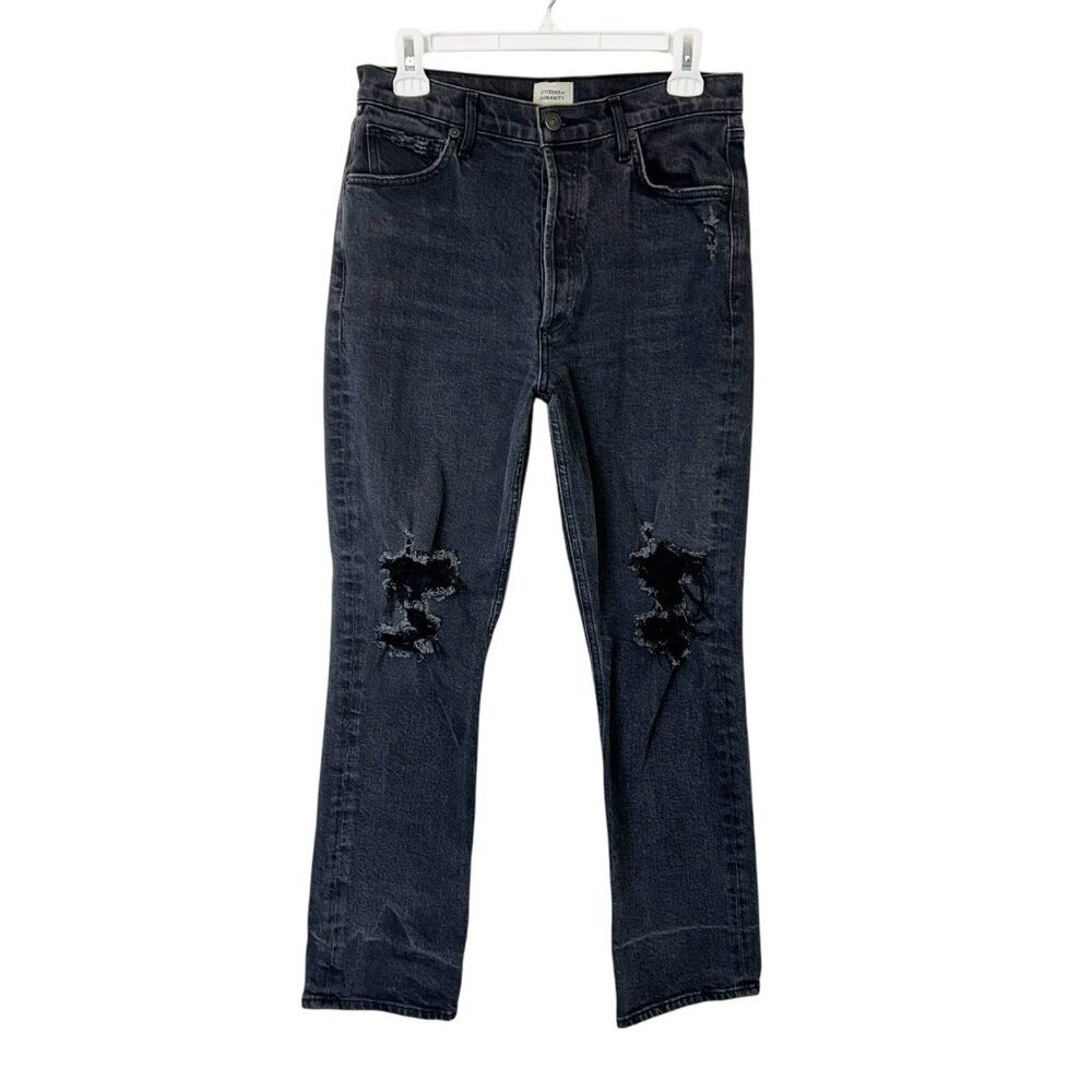 Citizens of Humanity Charlotte Straight Ankle Jeans Womens Size 28 Black